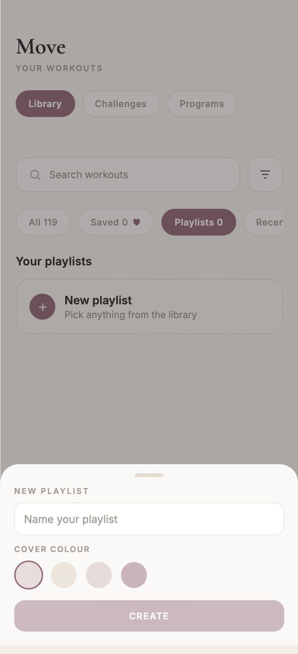 BURN app: naming a new workout